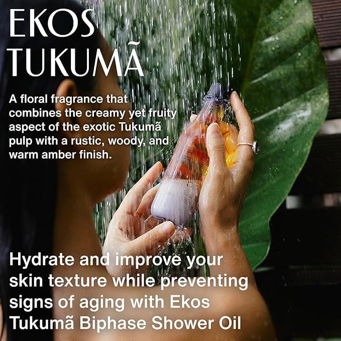natura – Tukumã Hyaluronic Acid Boosting Biphase Shower Oil Refill - Replenishing in-Shower or Bath Body Oil - Anti-Signs of Aging - Skin Moisturizer - Brazilian Beauty Secrets - 6.7 fl oz (200ml)