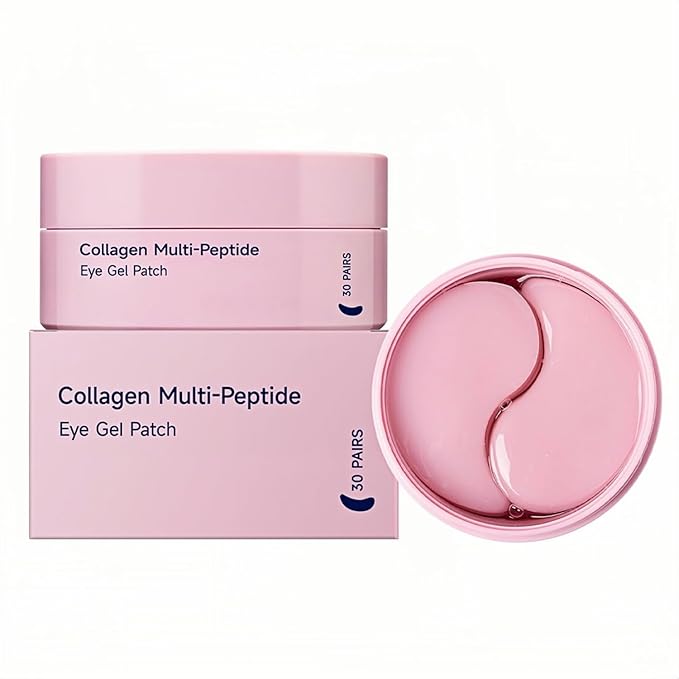 Collagen Eye Patches, Peptide Eye Patches - 30 Pairs Collagen Under Eye Patches | 15-Min Hydrating Hydrogel Eye Mask for Firming, Brightening, Pregnancy Safe (Men & Women)