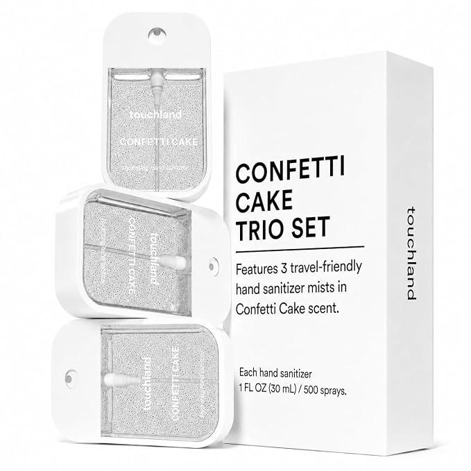 Touchland Hand Sanitizer Spray, Confetti Cake Trio - 3 x 1 FL OZ