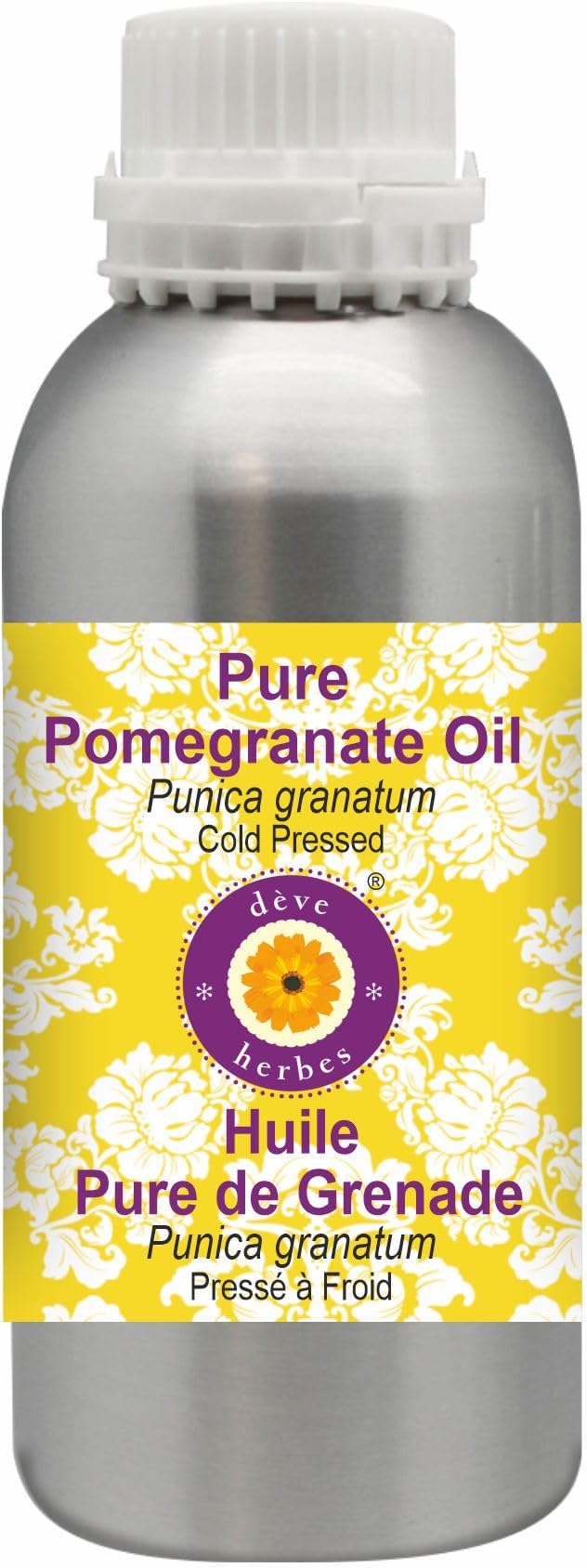 dève herbes Pure Pomegranate Oil (Punica granatum) Cold Pressed 300ml (10 oz)
