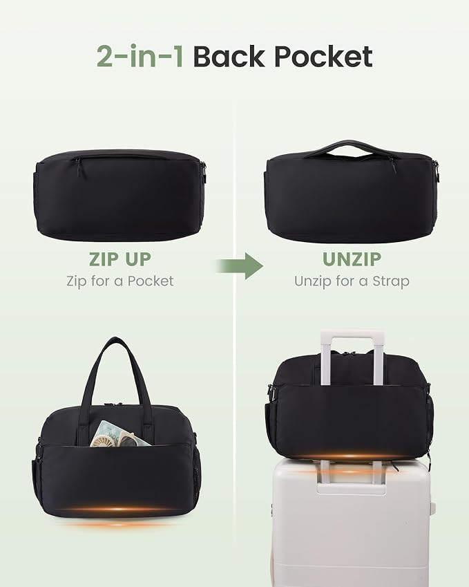 LOVEVOOK Small Gym Bag for Women with Large Tumbler Holder Pocket, Carry on Weekender Travel Duffel Bag with Shoe Compartment, Overnight Mini Personal Bag with pouch for Workout Sport Dance Yoga