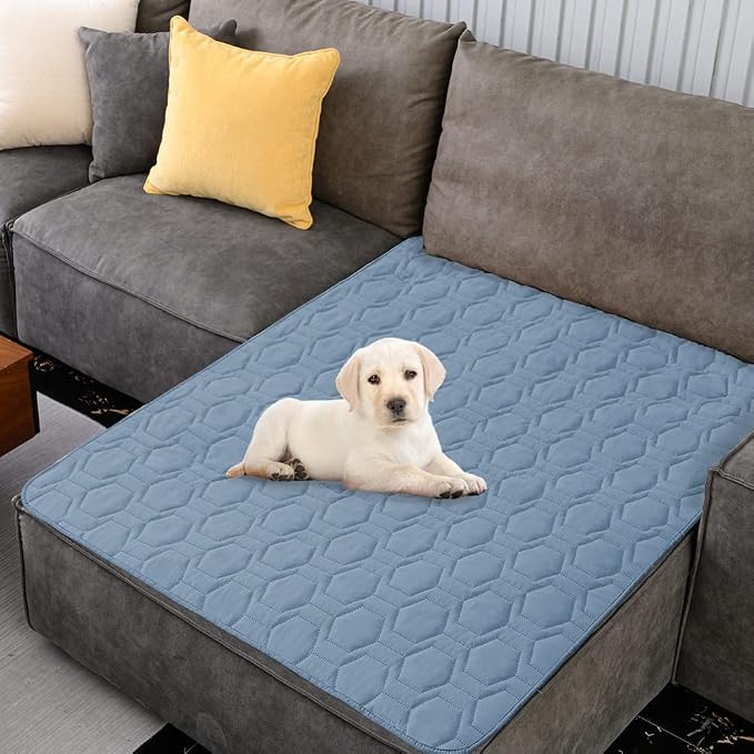 Tcksstex Waterproof and Anti-Slip Dog Bed Cover and Pet Blanket Sofa Pet Bed Mat car Incontinence Mattress Protectors Furniture Couch Cover for Most Cats Dogs, Pets（40x50-Stoneblue）