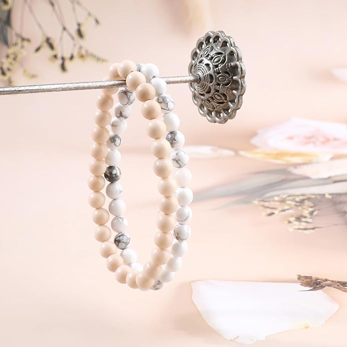 NCB 2.3-Piece 4mm Natural Crystal Gemstone Stretch Bracelets – Handmade Reiki Energy Healing Jewelry for Meditation,Yoga, Unisex