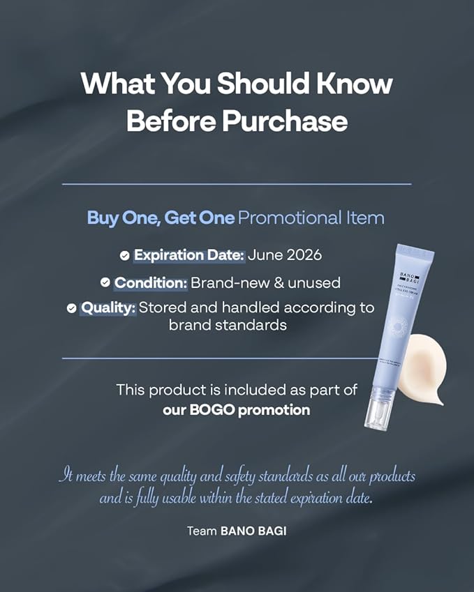 Banobagi PDRN Eye Cream – Under Eye Cream for Puffiness and Bags, Korean Skin Care with Centella, Panthenol & b-PDRN | Firming & Hydrating, Fragrance-Free, 0.5 fl oz