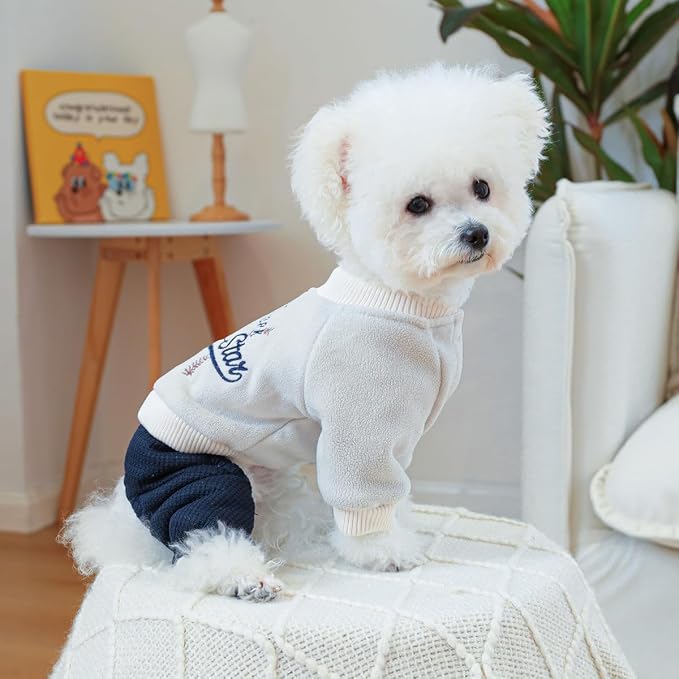Dog Stylish Overalls Comfortable Puppy One Piece Outfits Summer Bib Overalls for Small Dogs Cute Pet Jumpsuit Onesie Chihuahua Yorkies Birthday Holiday Clothes Costume