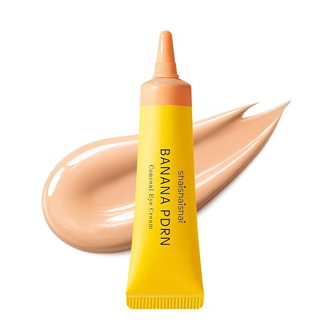shaishaishai BANANA PDRN Conceal - Hydrating Under Eye Cream & Dark Circle Coverage, Advanced Formula with PDRN + Ectoin, Non-Sticky, Korean Skincare, 0.52 oz (Latte)