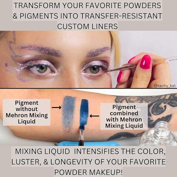 Mehron Makeup Mixing Liquid | Water Resistant For All Day Wear | Multi-Use Makeup Transformer | Eyeliner Mixing Medium | Clear 4.5 fl oz (133 ml) (Pack of 2)