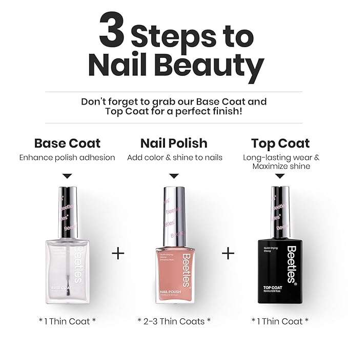 Beetles Jelly Nail Polish Set P186,6 Colors Burgundy Pink Nude Quick Dry Nail Polish Fingernail Fast Drying & Long Lasting Nail Strengthener Polish for Valentines