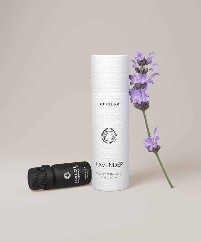 Bursera Lavender Essential Oil, Tree Planted with Every Order, 100% Pure Lavender Oil, 10ml Undiluted High Grade Natural Lavender Oils for Diffuser, Shower, Skin and Aromatherapy