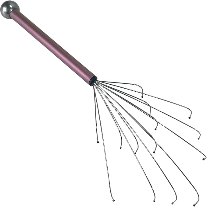 stargo Massage Master Metal Back Scratcher for Men, Women, Elderly - Wide Wire Claw Scratching Head Body Massager - Hand Back Scratch for Adults, Dogs - Massage Stick Gift