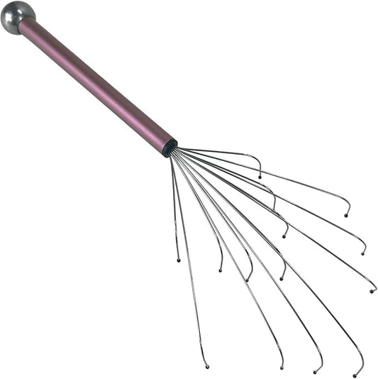 stargo Massage Master Metal Back Scratcher for Men, Women, Elderly - Wide Wire Claw Scratching Head Body Massager - Hand Back Scratch for Adults, Dogs - Massage Stick Gift