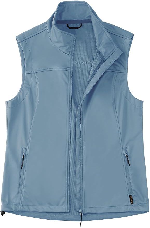 baleaf Women's Lightweight Running Vest Sleeveless Softshell Jacket | Windproof; Breathable; Water Resistant; 2 Zipper Pockets; Stand Collar; Great for Running, Hiking, Camping and Travelling