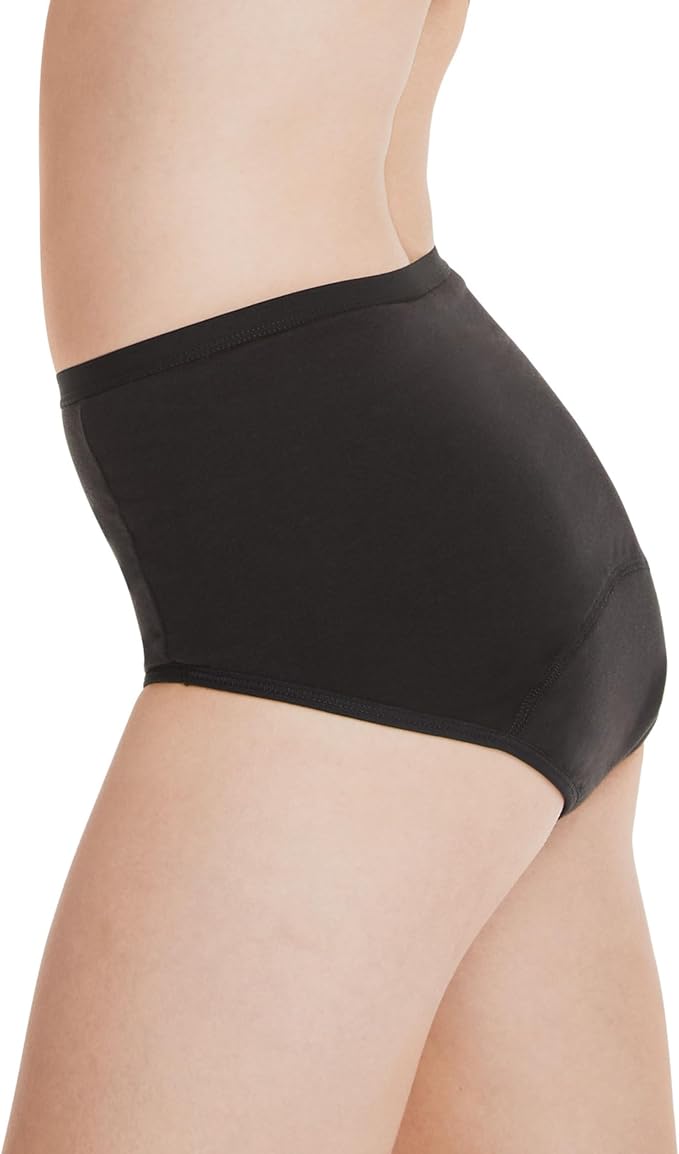Hanes Women's Period Underwear Pack, 3-Pack, Comfort, Period. Moderate Leaks Period Panties, Odor Protection