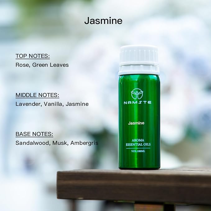 Jasmine Essential Oil Blends for Diffuser Romantic Floral Scent 3.38 Fl Oz | Liquid Air Freshener, Aroma Oil for Candle & Soap Making, Home Fragrance