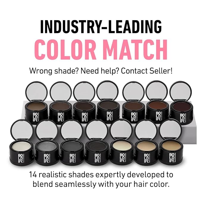 BOLDIFY Hairline Powder - Root Touch Up Hair Color for Gray Coverage - Bald Spot Concealing Hair Powder for Women & Men - 24-Hour Stain-Proof - Medium Blonde