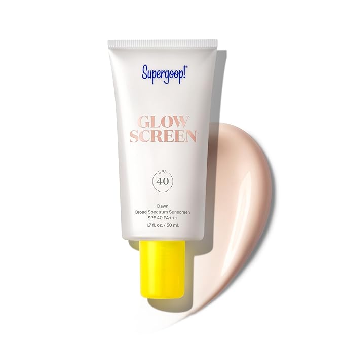 Supergoop! Glowscreen SPF 40, Dawn (Pink Pearl Glow) - 1.7 fl oz - Glowy Primer + Broad Spectrum Tinted Sunscreen - Helps Filter Blue Light - Hydration - Hyaluronic Acid & Vitamin B5