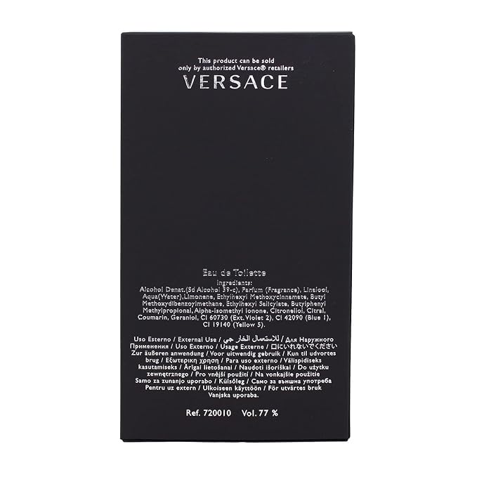 Versace Versace Pour Homme for Men Eau De Toilette Natural Spray, 3.4 fluid_ounces