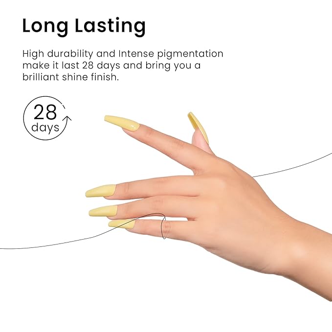 MAYCHAO 15ML Goose Yellow Gel Nail Polish 1Pc Bright Pastel Butter Yellow Gel Polish Soak Off UV LED Nail Polish Nail Art Starter Manicure Salon DIY at Home, 0.5 OZ