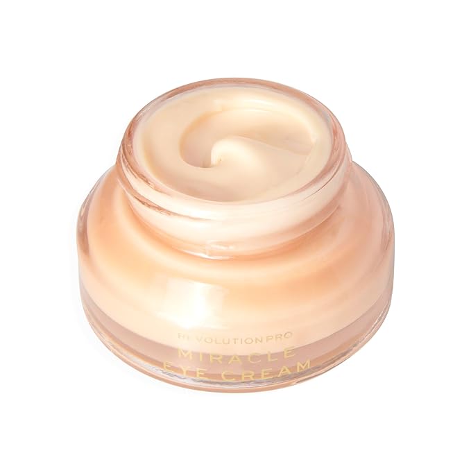 Revolution Pro Miracle Eye Cream, Hydrating & Beautifying Eye Cream, Helps Dark Circles & Fine Lines with Vitamin C & Squalene, 0.5 oz