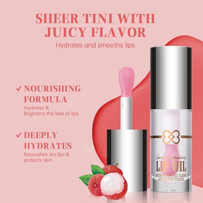 Hydrating Lip Oil, Nourishing Lip Lacquer with Non-Sticky Formula, Color Changing, 0.35 Ounce (6#, 1 Count (Pack of 1))
