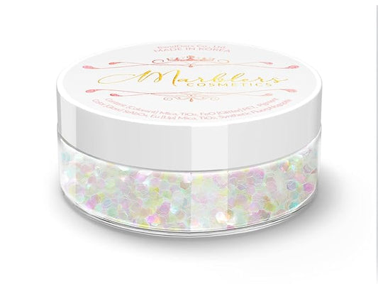 MARBLERS Chunky Rainbow Face & Body Glitter [Max] 0.18oz (5g) | Chunky | Chopped | Flake | Non-Toxic | Vegan | Cruelty-Free | Festival, Rave & Party Makeup | Eye, Hair, Nail Polish, Eyeshadow