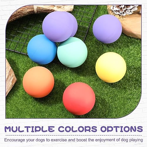 Hiboom 15 Pack Natural Rubber Dog Tennis Balls for Fetch, Purple