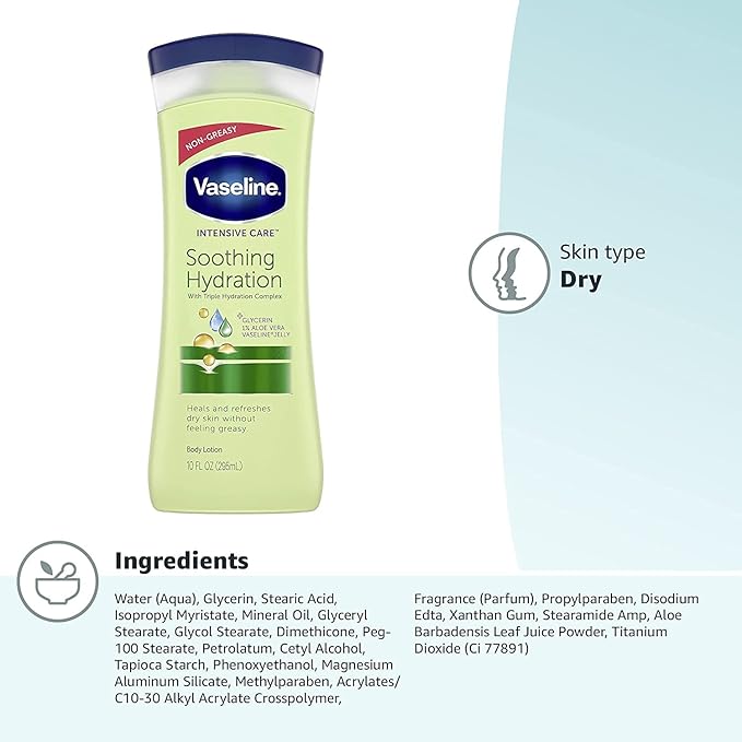 Vas Ic Lot Aloe 10z(New) Size 10z Vaseline Intensive Care Lotion Aloe 10z Ea