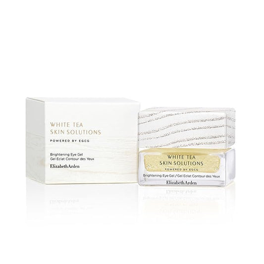 Elizabeth Arden White Tea Skin Solutions Brightening Eye Gel, Dark Circles & Crow's Feet Treatment, Hydrating Anti-Aging Cream, 0.5 fl oz (Pack of 1)