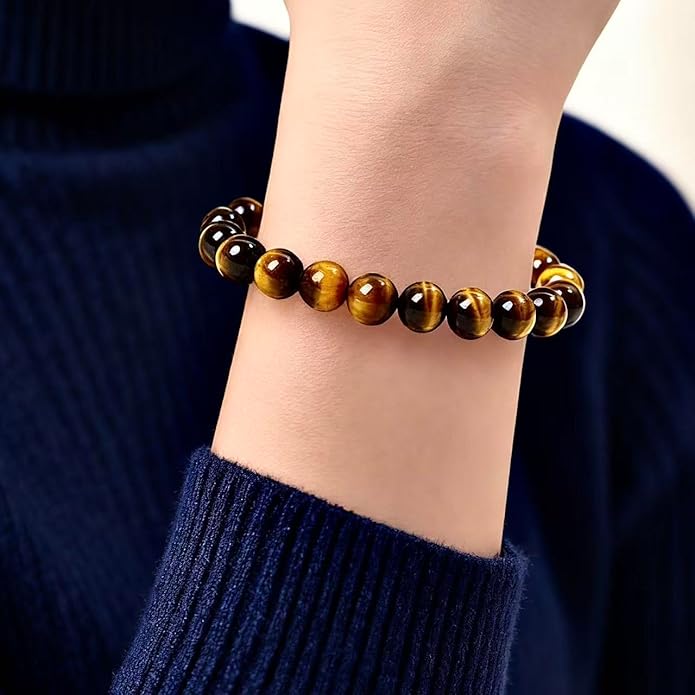 Bracelets for Women，Stretch Unisex Crystal Bead Bracelet -Chakra Healing Stone Luck Energy Bracelet, Ideal Graduation Birthday Gift