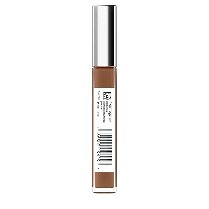 Neutrogena Healthy Skin Radiant Brightening Cream with Peptides & Vitamin E Antioxidant, Lightweight Perfecting Concealer Cream, Non-Comedogenic, Java Deep 02 with neutral undertones, 0.24 oz