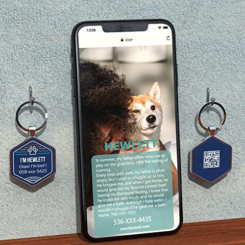 QR Code Dog Tags Personalized Pet ID Tags - Customize Dog Cat Tag - Pet Online Profile Display Pet Information