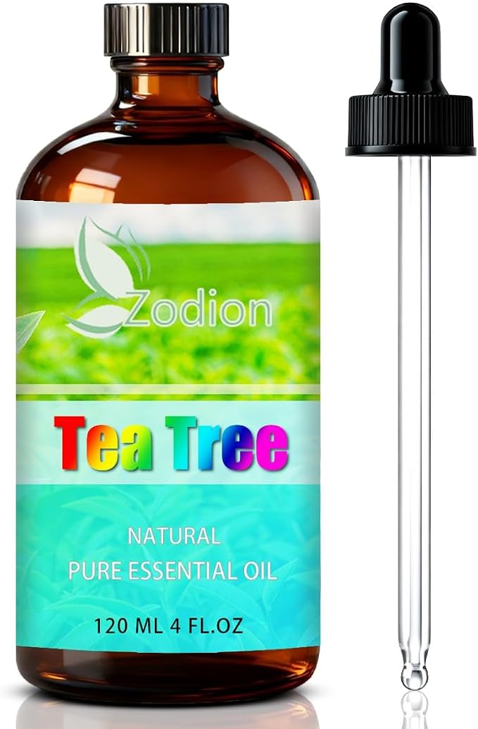 Tea Tree Essential Oil, Tea Tree Oil for Diffuser, 4 Fl Oz(120ml) | Candle Making, Soap Making, aroma, Strong Scent, Pure, Natural, Home Fragrance, Massage