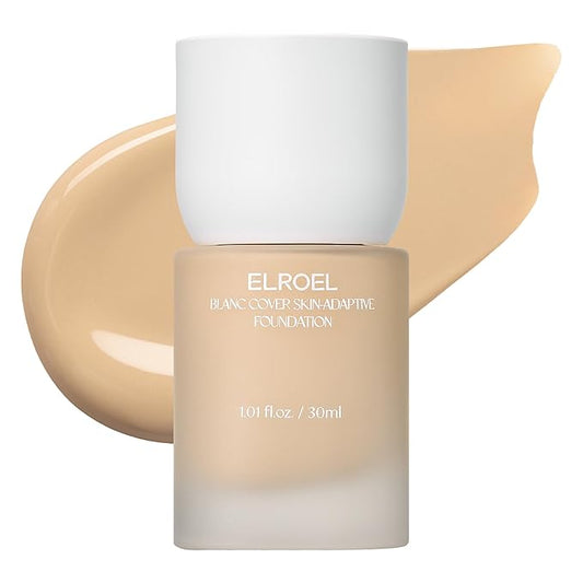 Blanc Cover Skin Foundation - K-Beauty Skincare Liquid Foundation Makeup with Panax Ginseng, Niacinamide & Collagen - Lightweight, Buildable 24HR Hydrating Wear 1.01 Fl Oz (#270)