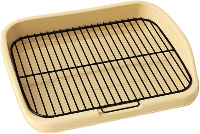 Mesh Dog Potty Tray Removable Stable Structure - Indoor/Outdoor Dog Training Toilet Litter Box for Small & Medium Dogs(Yellow)