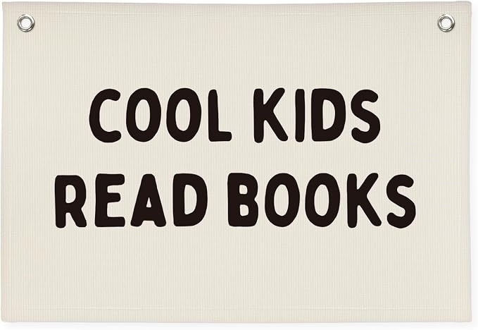 Reading Corner Decor for Classroom,Cool Kids Read Books Canvas Banner,Read Sign Wall Hanging Banner Flag Decor for Reading Nook,Classroom Decor Kid Room Decor Read Corner Flag Banner 30x20 Inch