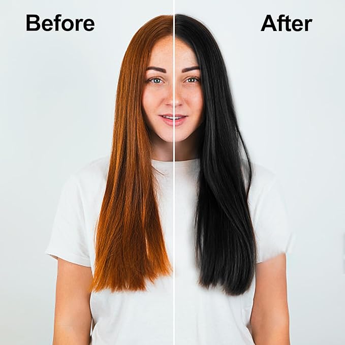 Agthyuve Hair Dye Shampoo 3 in 1, Black Hair Dye 16.9 FL Oz, Hair Shampoo, Semi-Permanent Hair Color Shampoo, Lasts 30 Days (Black)