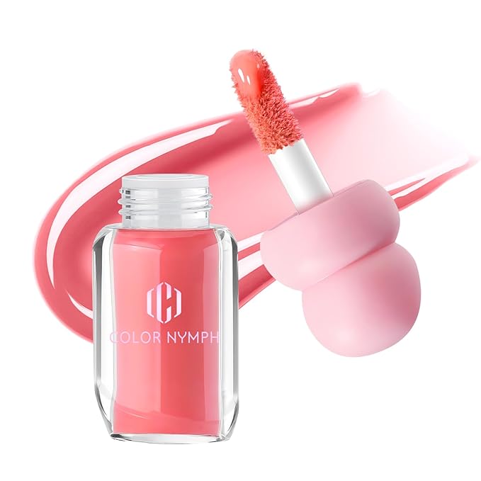 Color Nymph 2-in-1 Lip Oil & Lip Gloss Set, Nourishing Hydrating Lip Makeup, Non-Sticky Glossy Finish, Lip Care for Daily Use, Orange Ocean