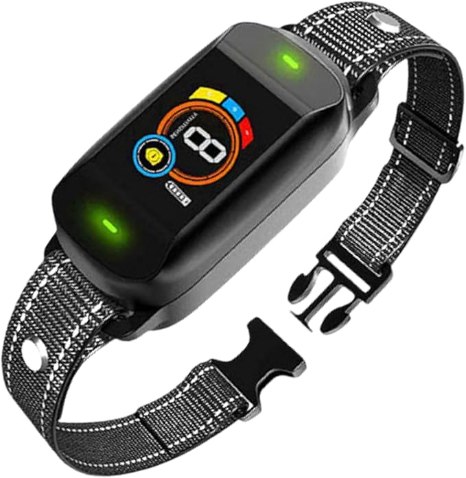 Dog Bark Collar, Rechargeable Smart Collar, Anti Barking Training Collar with 5 Adjustable Sensitivity Beep Vibration Shock, Bark Collar for Large Medium Small Dogs - Black Color Dog Collar