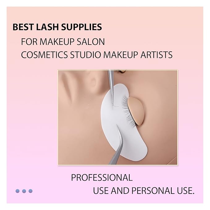100 PCS Foam Eye Pads for Lash Extensions, 2.76" Under Eye Pads for Eyelash Extensions, Micro-foam Lash Pads Lint Free, Stick Well, No Tape Needed, Hypoallergenic, Waterproof