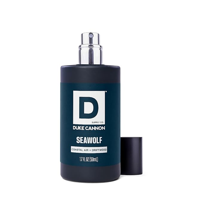 Duke Cannon Proper Cologne Seawolf | Men's Eau de Parfum | Driftwood and Coastal Air | Subtle, Fresh Long-Lasting Scent | 1.7 fl oz