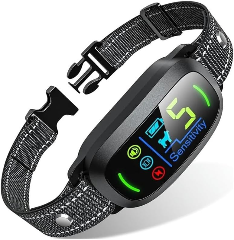 Bark Collar, Dog Bark Collar for Large Medium Small Dogs,Smart Bark Collar,Rechargeable Anti Barking Training Collar with 8 Adjustable Sensitivity,Bark Shock Collar with Beep