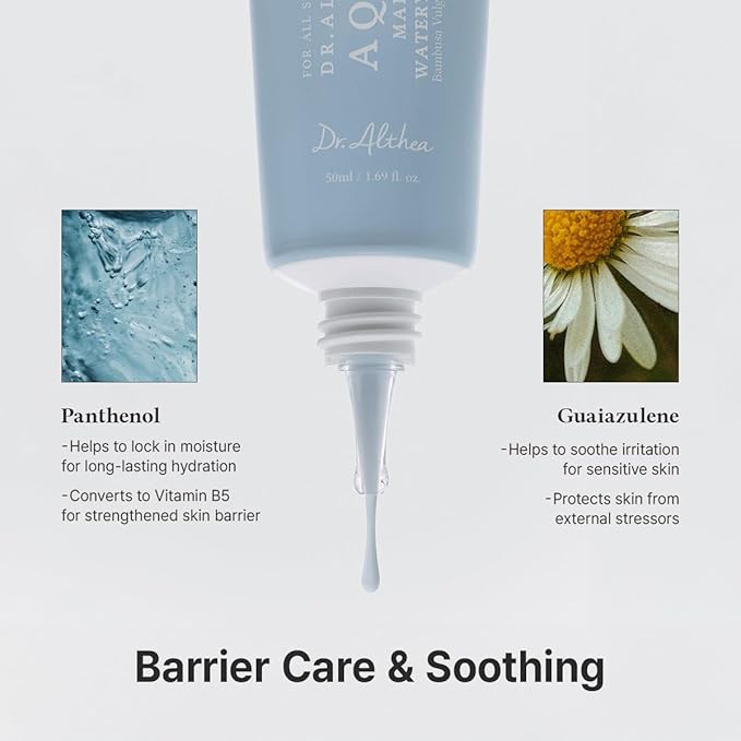 Dr.Althea Aqua Marine Watery Cream | Daily Face Moisturizer for All Skin Types | Deep Hydration Face Cream with Hyaluronic Acid | Vegan Korean Skincare, 1.69 Fl Oz