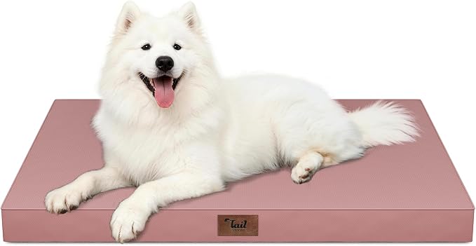 Large Waterproof Orthopedic Dog Bed with Egg Crate Foam | Fits 42x28 Crates, TPU Waterproof Layer, 1680D Washable Oxford Cover, Portable Handle, Indoor & Outdoor Use, Up to 80 lbs