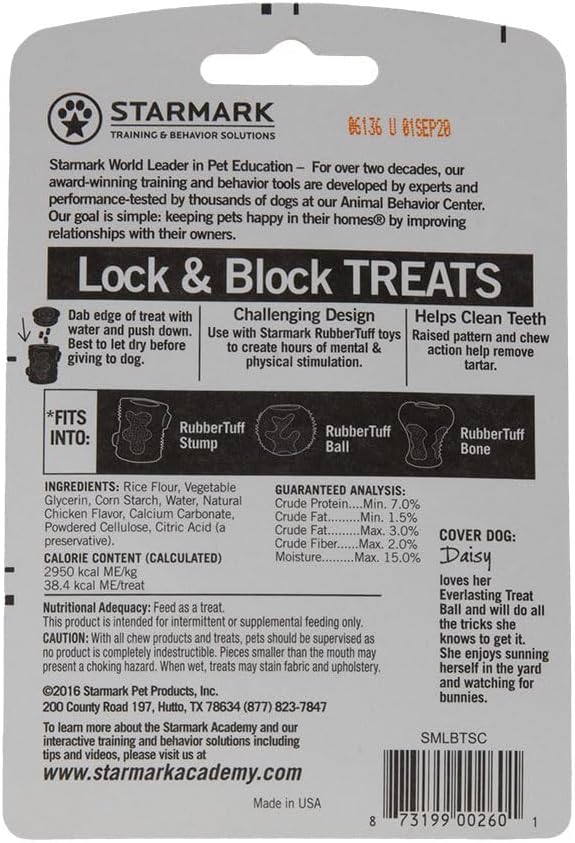 Starmark Lock & Block Chicken Dog Treat Small (Pack of 4)
