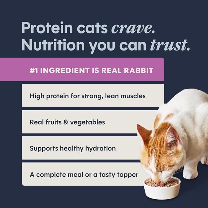 Instinct Original Grain Free Real Rabbit Recipe Natural Wet Canned Cat Food by Nature's Variety, 5.5 oz. Cans (Case of 12) | Rich & creamy pate texture, high protein, real rabbit, whole-food ingredients, grain-free, hydration support