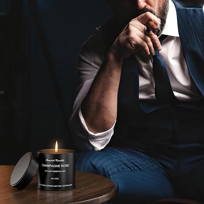 6Pack 8OZ Scented Candles for Men - Candles Gifts for Men, Soy Wax, Cotton Wick, Birthday, Christmas, Anniversary Present, Valentine