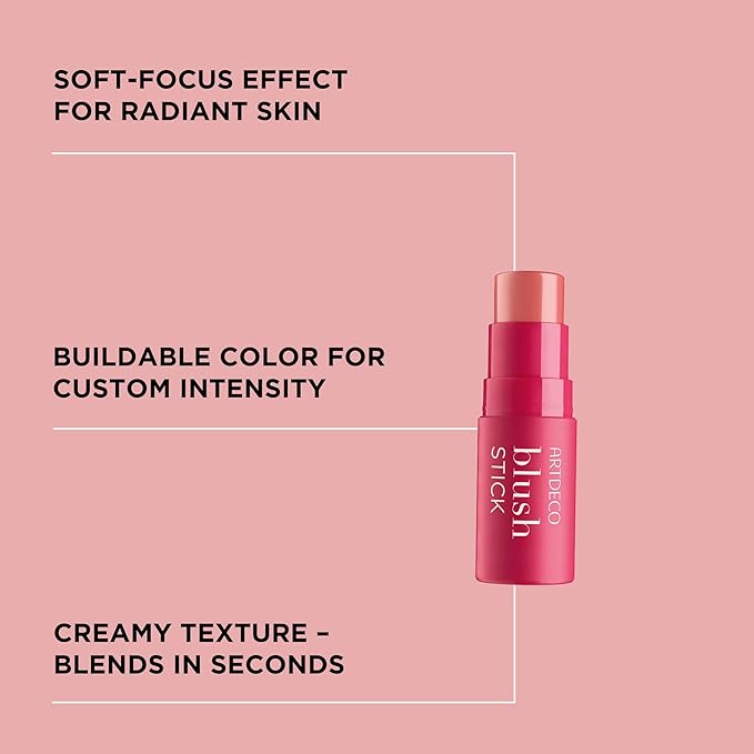 ARTDECO Blush Stick Downtown – Cream Blush with Buildable Color – Easy to Blend Makeup Stick for a Fresh & Natural Finish – Vegan & Cruelty Free – 0.17 oz