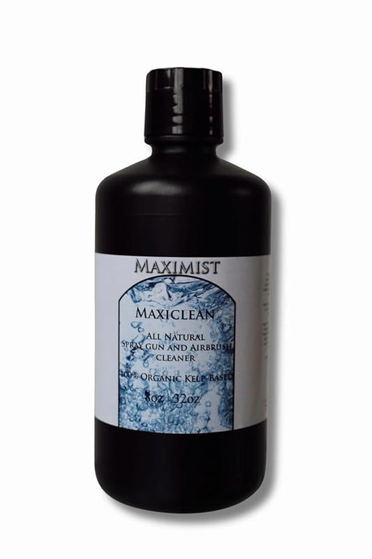 MaxiMist MaxiClean Organic, Natural Airbrush Spray Tanning Spray Gun Cleaner 64 oz (2 Pack - 32 oz) - (use for spray tan equipment)