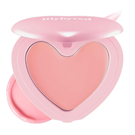 lilybyred Luv Beam Cheek Balm | Heart-Shaped Korean Cream Blush, Semi-Matte Finish, Long-Lasting, Blendable & Buildable, Soft Creamy Texture, Lightweight, Natural Flush, 0.12 oz. (07 Ruddy Pink)