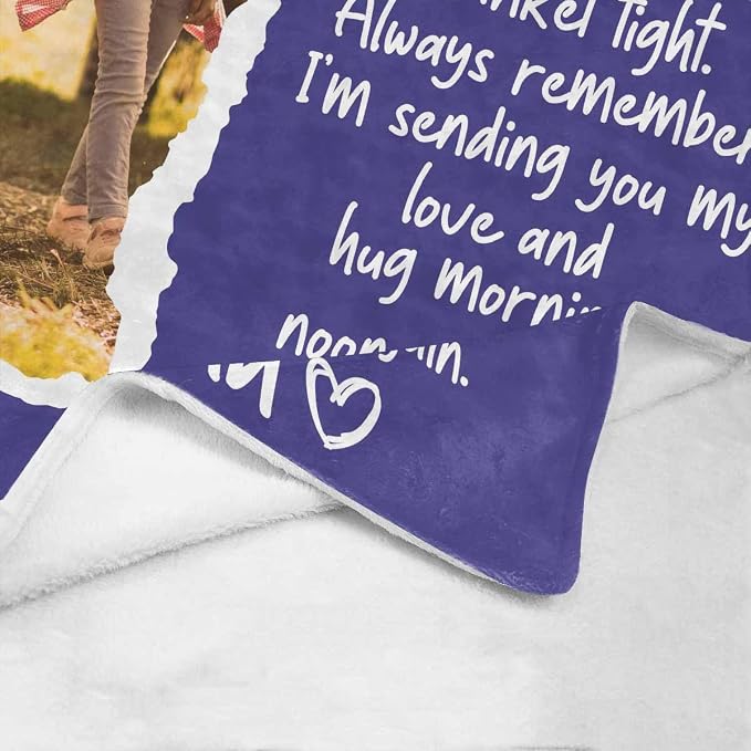 Custom Memorial Blanket with Photo - Sympathy Gift for Loss of Loved One | in Loving Memory Personalized Sympathy Blanket for Loss of Dad Mom Husband Wife Friend Memory of Loved One Gifts